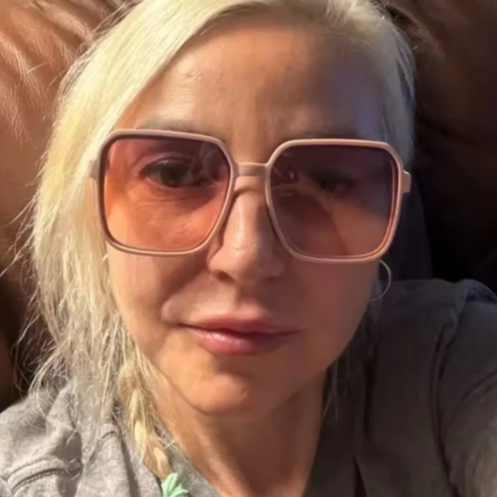 Ladies Stylish Pink and Purple Square Sunglasses